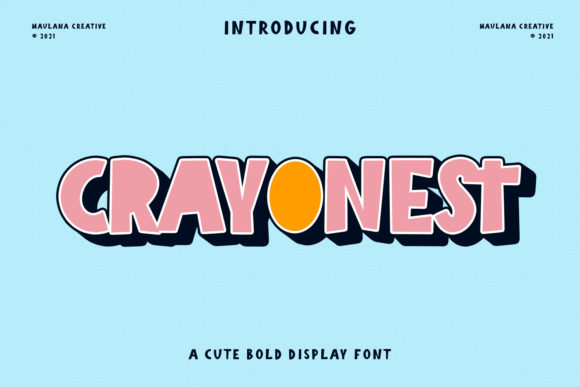 Crayonest: A Playful Display Font for Handmade Creators