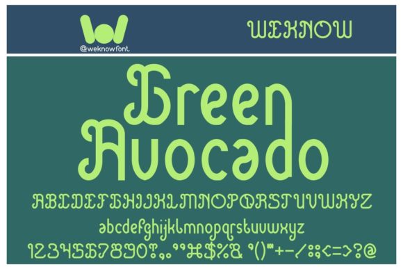 Green Avocado: A Fresh, Techno-Chic Display Font for Makers