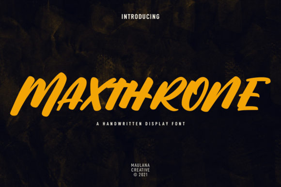 Maxthrone Display Font for Handmade Brands & Printables
