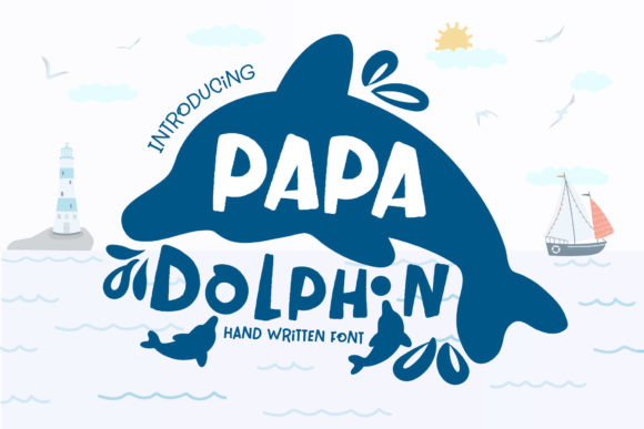 Papa Dolphin: A Friendly Display Font for Playful Branding